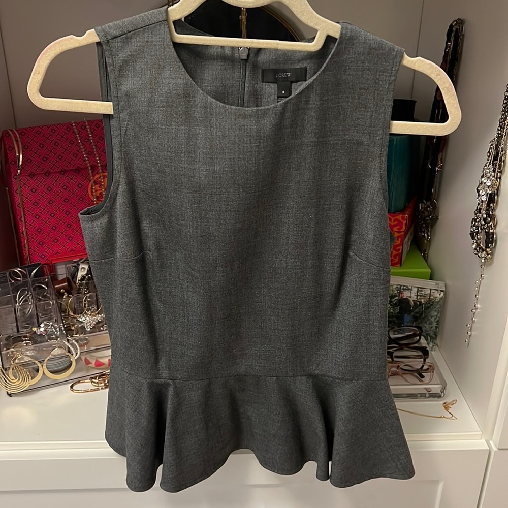 JCrew peplum tank